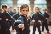children participating in self-defense